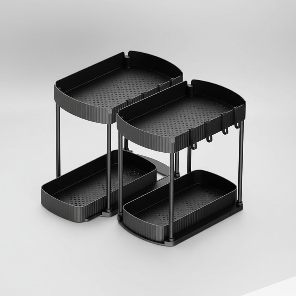 Organizador Bajo Fregadero de 2 Niveles con Cajón Extraíble