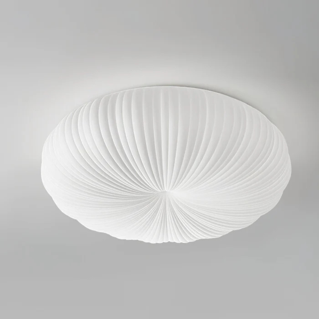 Plafón LED Olara con Pantalla Plisada de Acrílico Moderno