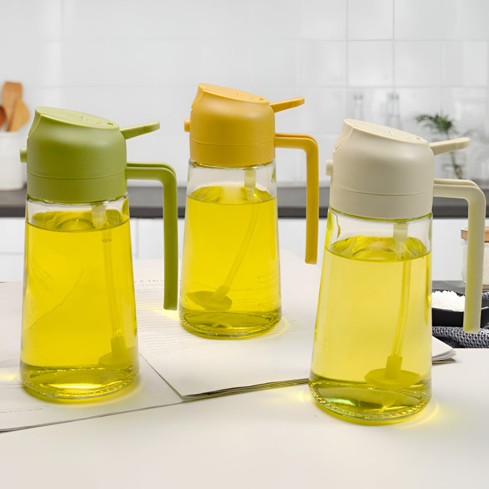 Aceitera Pulverizadora de Vidrio Recargable para Cocina