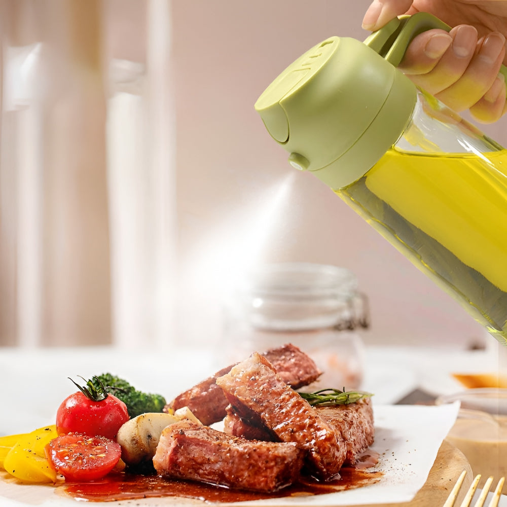 Aceitera Pulverizadora de Vidrio Recargable para Cocina