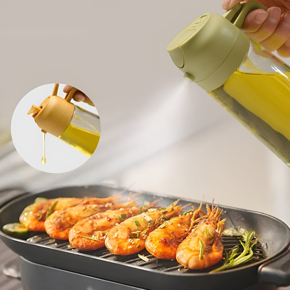 Aceitera Pulverizadora de Vidrio Recargable para Cocina