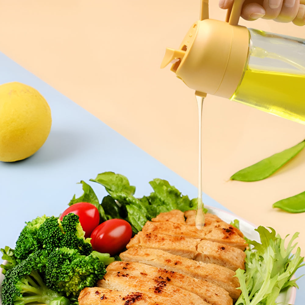 Aceitera Pulverizadora de Vidrio Recargable para Cocina