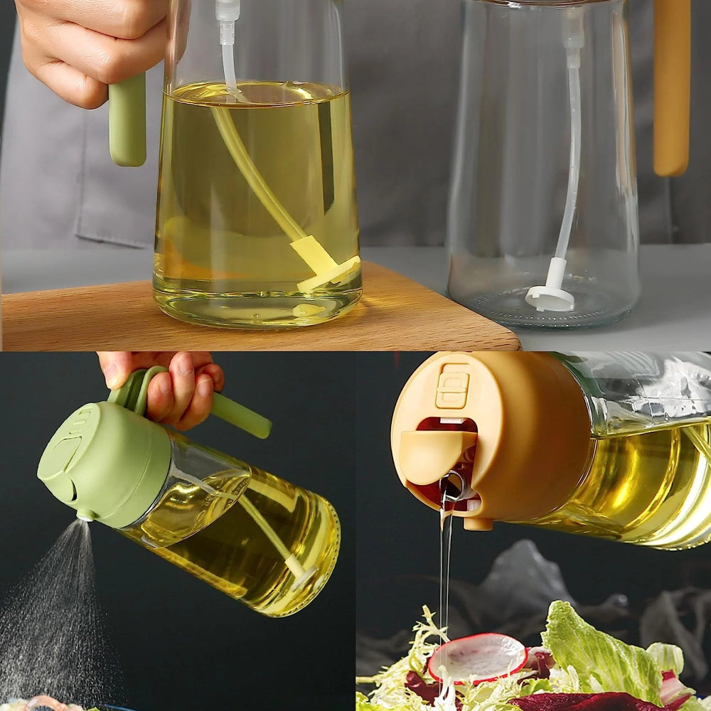 Aceitera Pulverizadora de Vidrio Recargable para Cocina