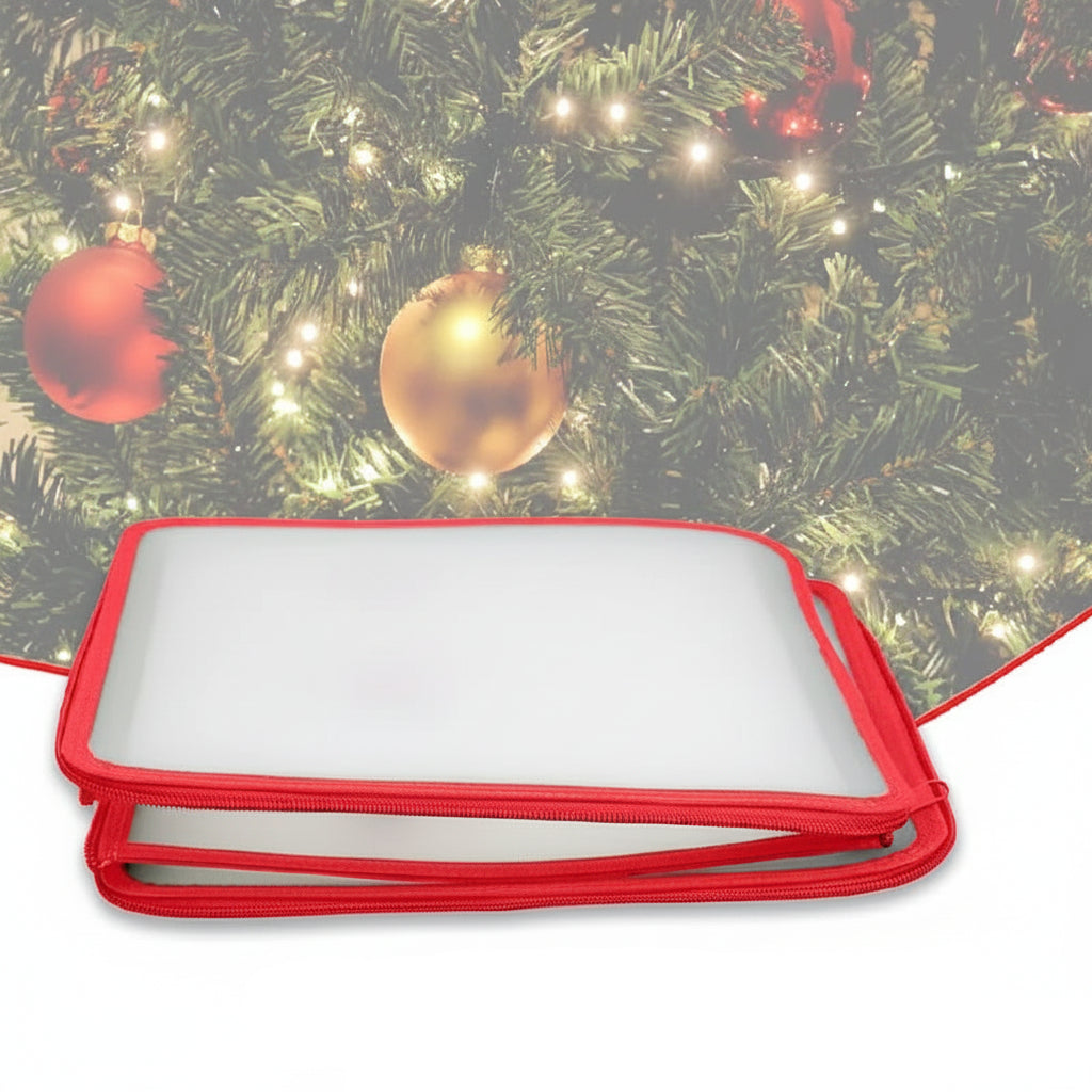 Caja Transparente para Guardar Adornos de Navidad Ordenados