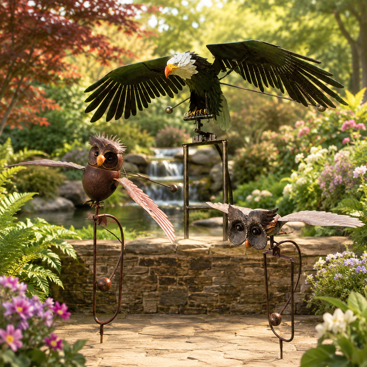 Pájaro de Jardín Decorativo con Alas que se Mueven al Viento
