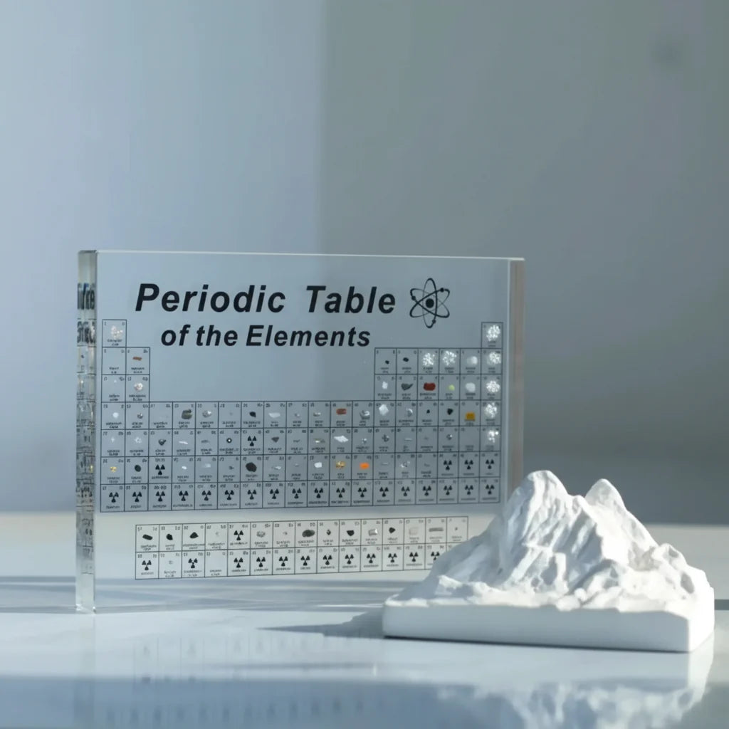 Tabla Periódica de Acrílico con Muestras de Elementos y LED