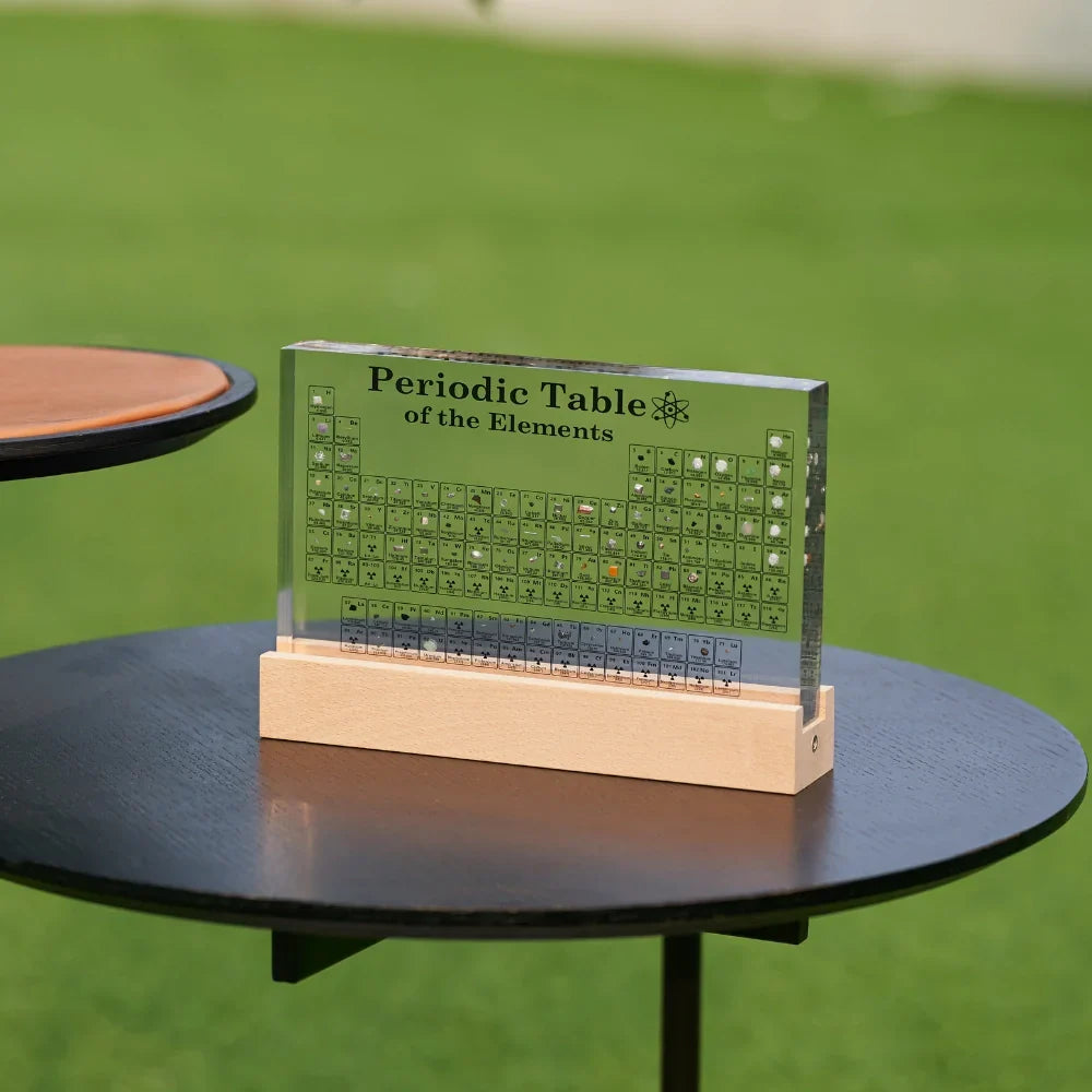 Tabla Periódica de Acrílico con Muestras de Elementos y LED