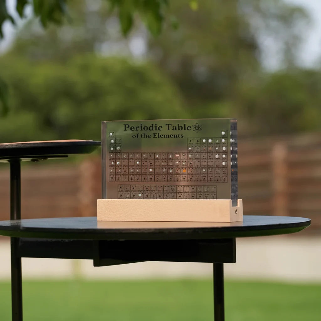 Tabla Periódica de Acrílico con Muestras de Elementos y LED