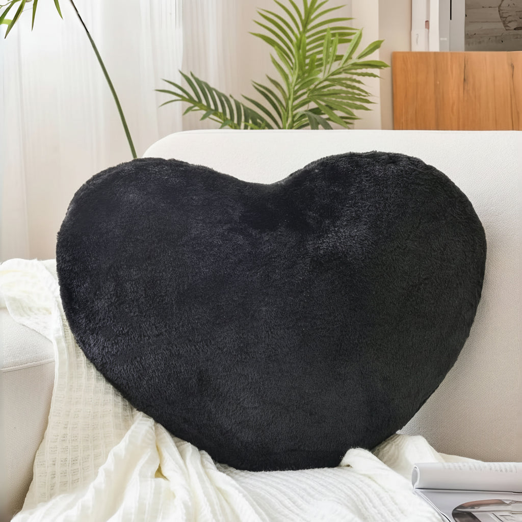 Cojín de Corazón de Felpa Suave Decorativo para Sofá y Cama