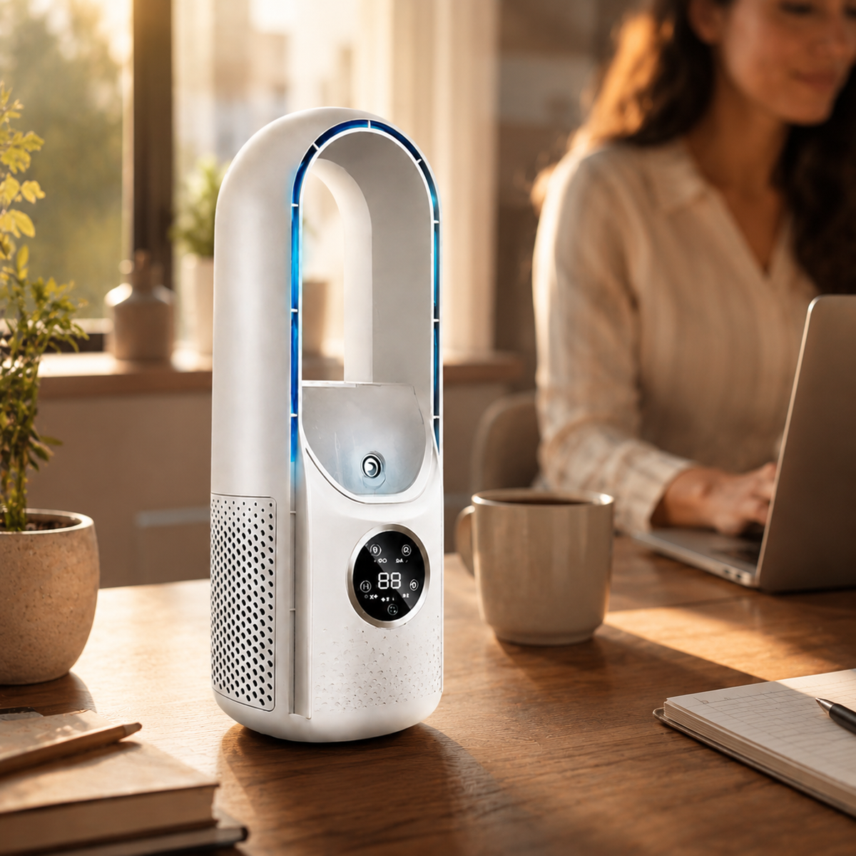 Ventilador Portátil sin Aspas Refrescante y Silencioso