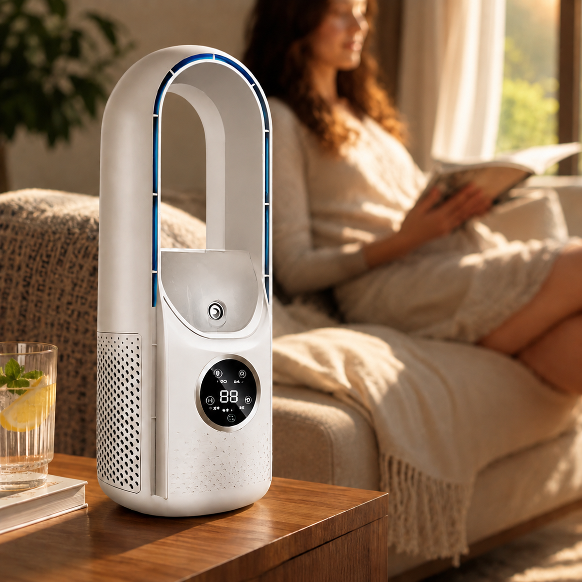 Ventilador Portátil sin Aspas Refrescante y Silencioso