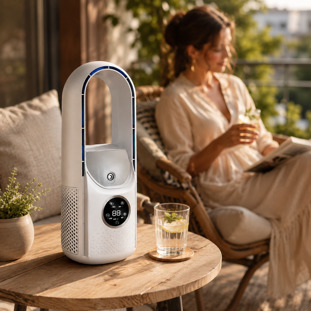 Ventilador Portátil sin Aspas Refrescante y Silencioso