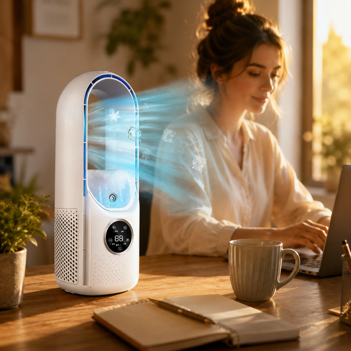 Ventilador Portátil sin Aspas Refrescante y Silencioso