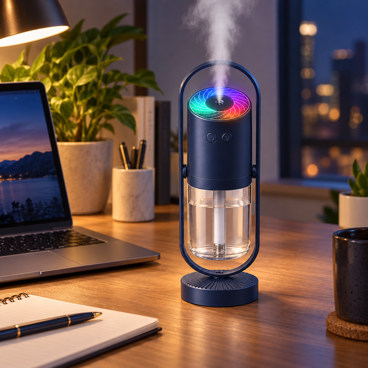 Mini Humidificador Portátil USB Silencioso con Luz Nocturna
