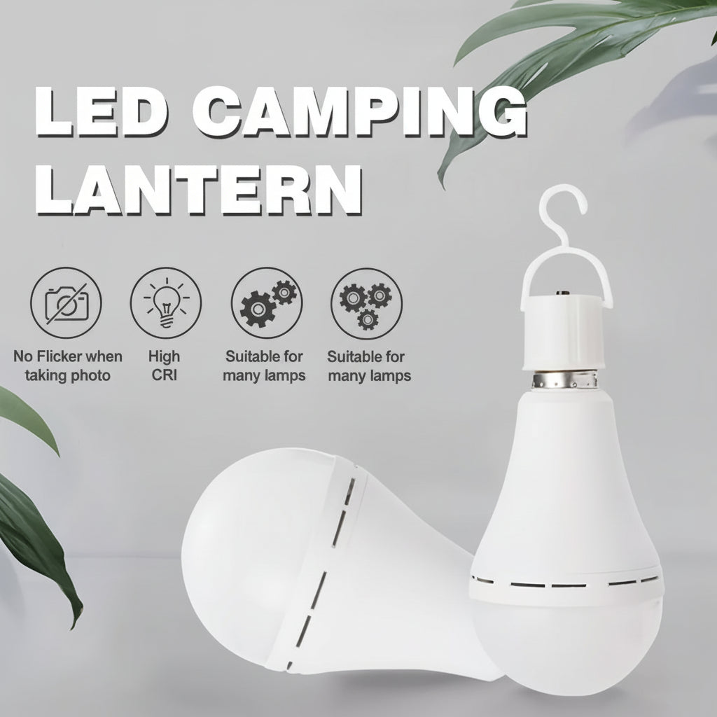 Bombilla LED Recargable de Emergencia con Luz Blanca Potente