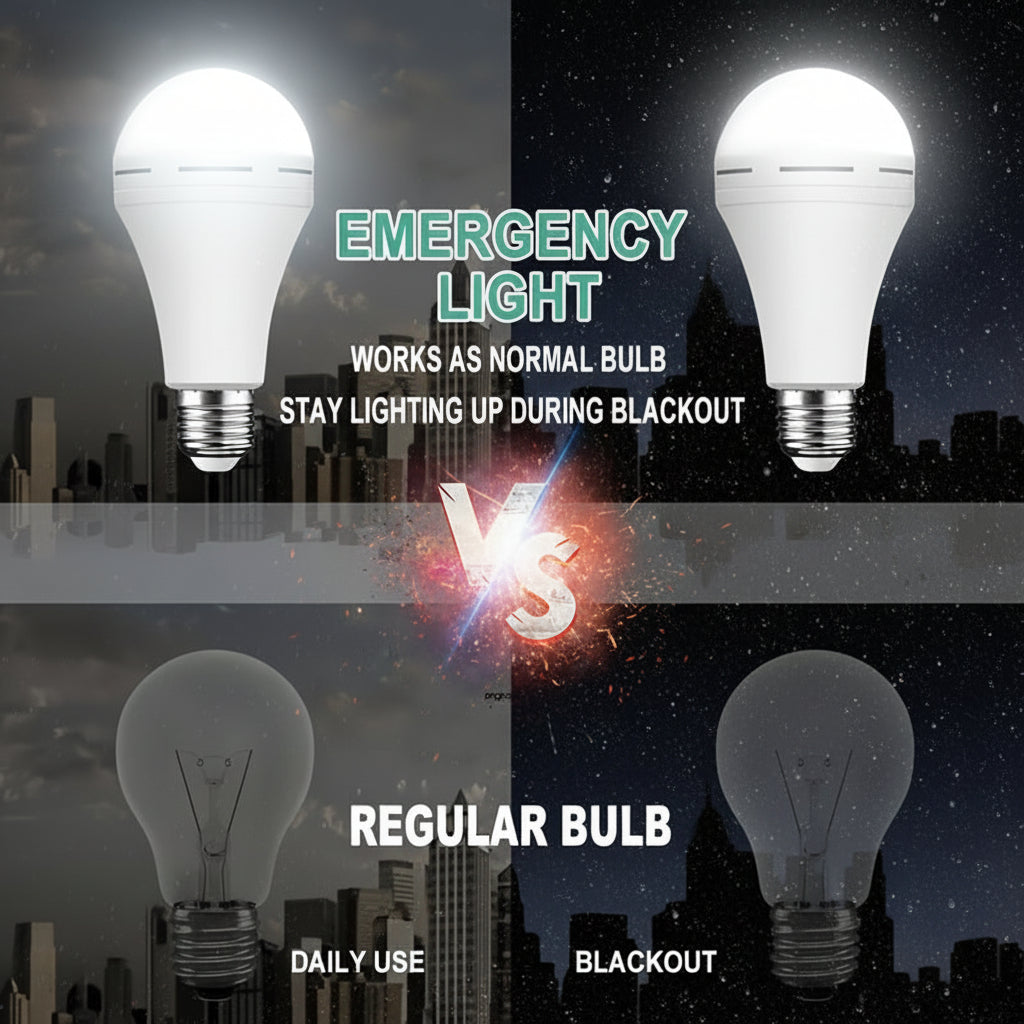 Bombilla LED Recargable de Emergencia con Luz Blanca Potente
