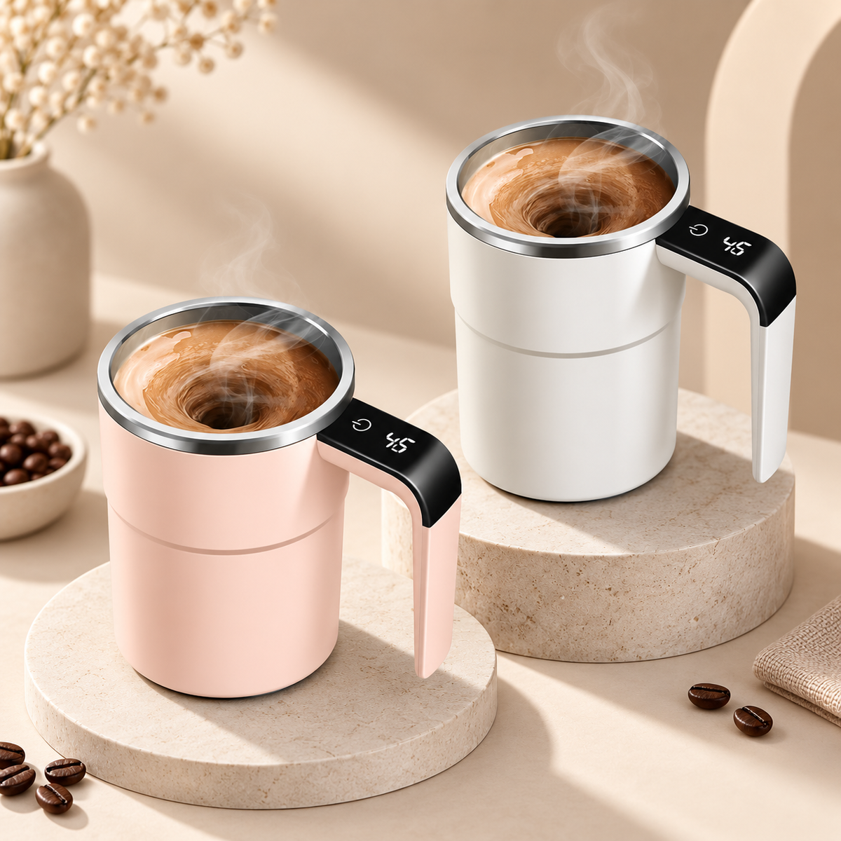 Taza Mezcladora Automática Recargable para Café y Batidos