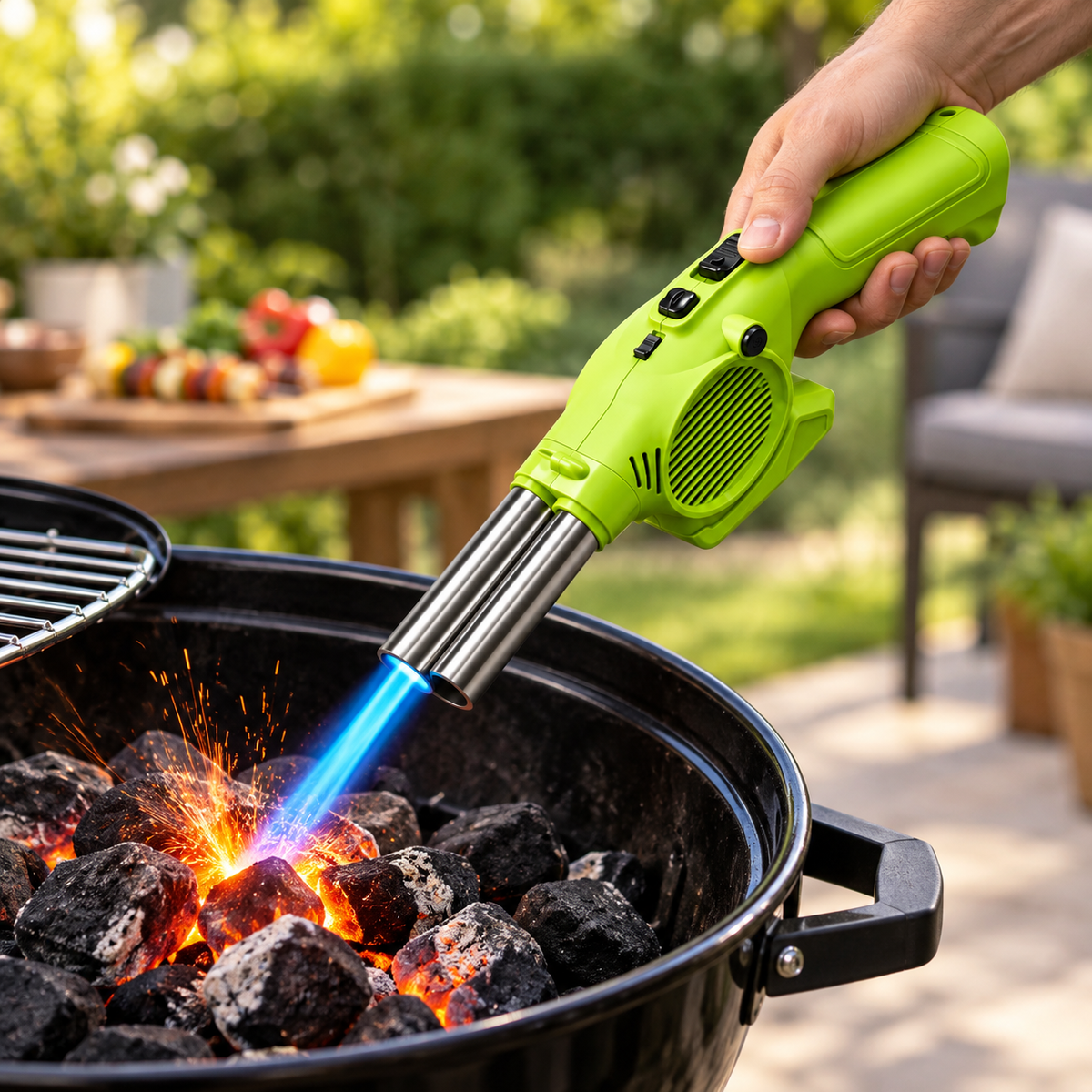 Encendedor de Barbacoa Recargable de Butano con Soplador