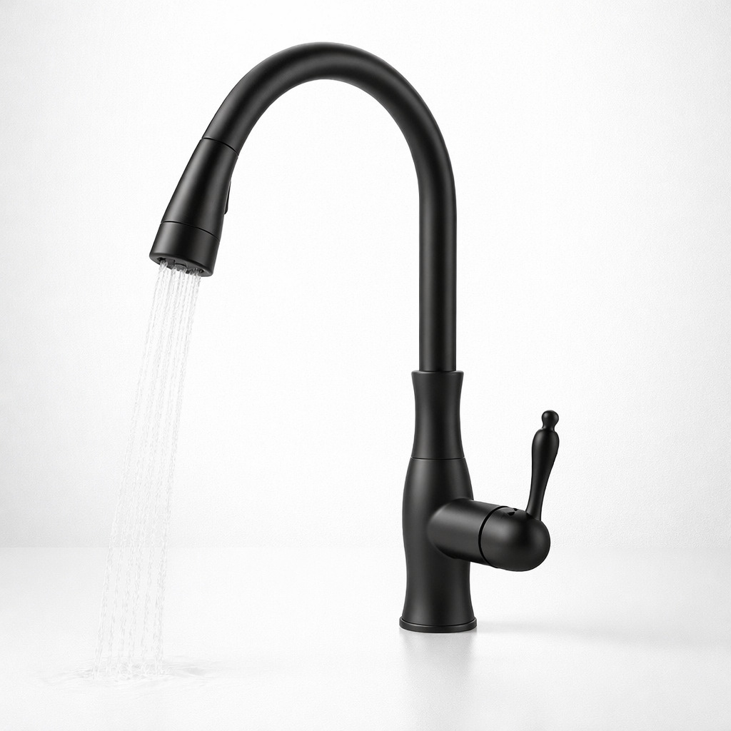 Grifo de Cocina Extraíble de Metal en Oro, Negro o Bronce