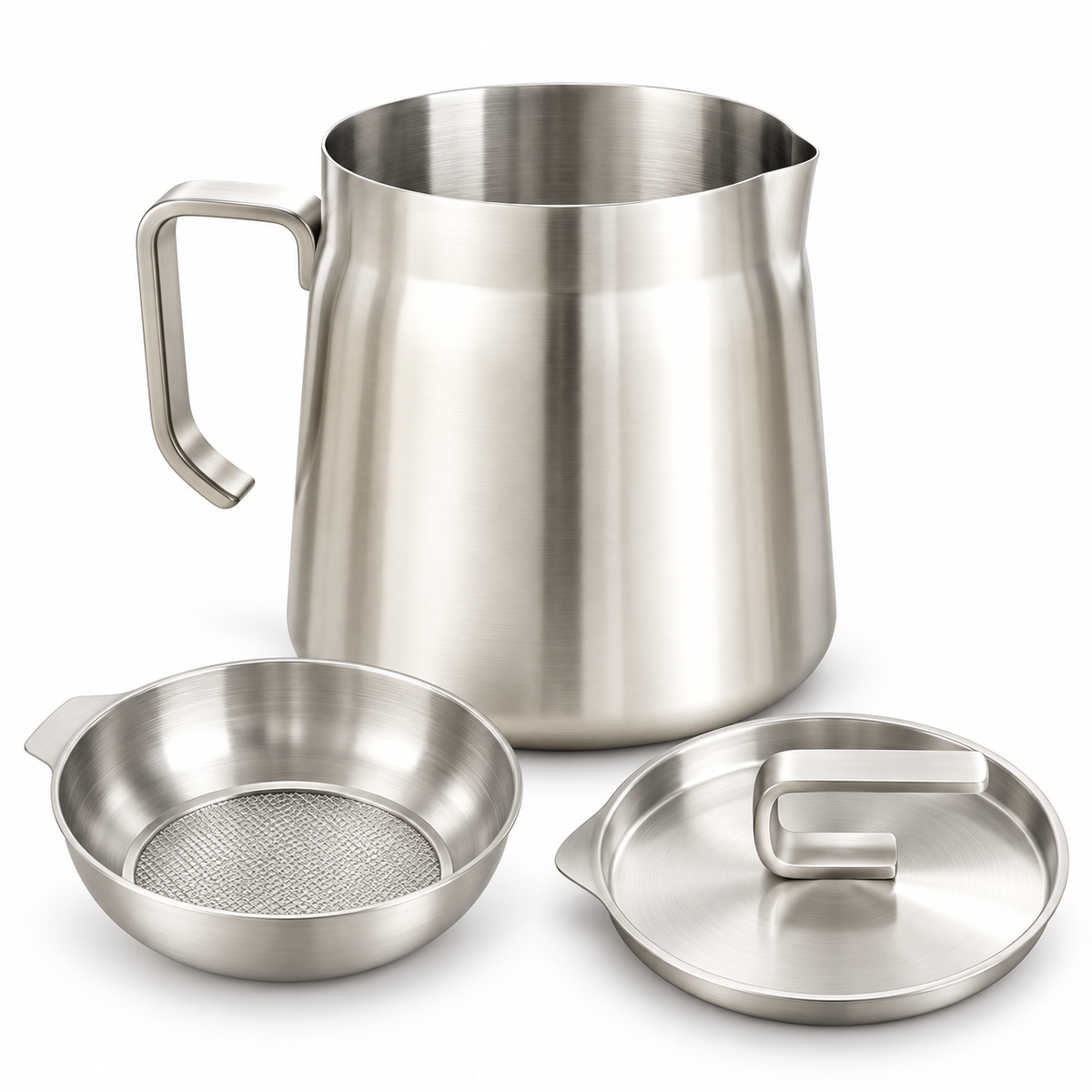 Colador de Aceite de Acero Inoxidable para Freír, 1,8-2,2 L