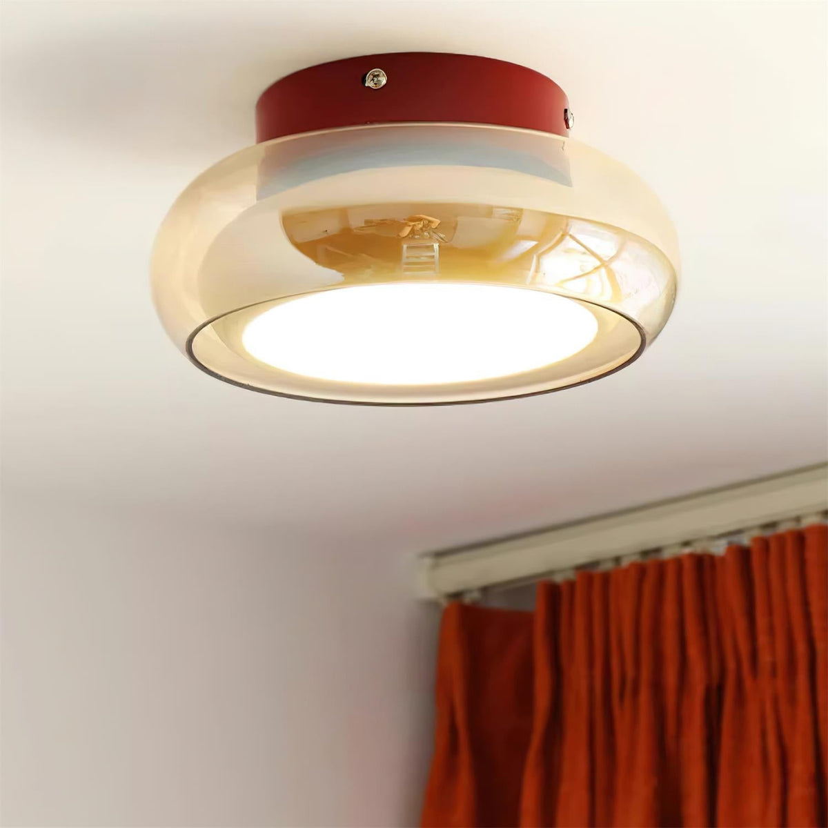 Plafón de Techo Retro June de Vidrio LED Vintage Empotrado