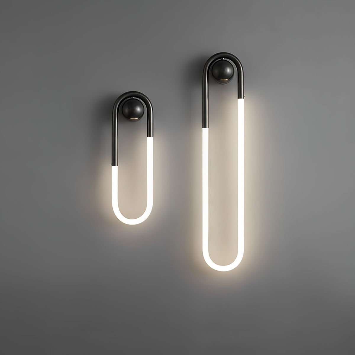Aplique de Pared LED en Lazo de Latón o Negro Minimalista