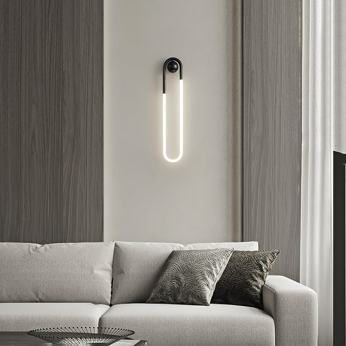Aplique de Pared LED en Lazo de Latón o Negro Minimalista