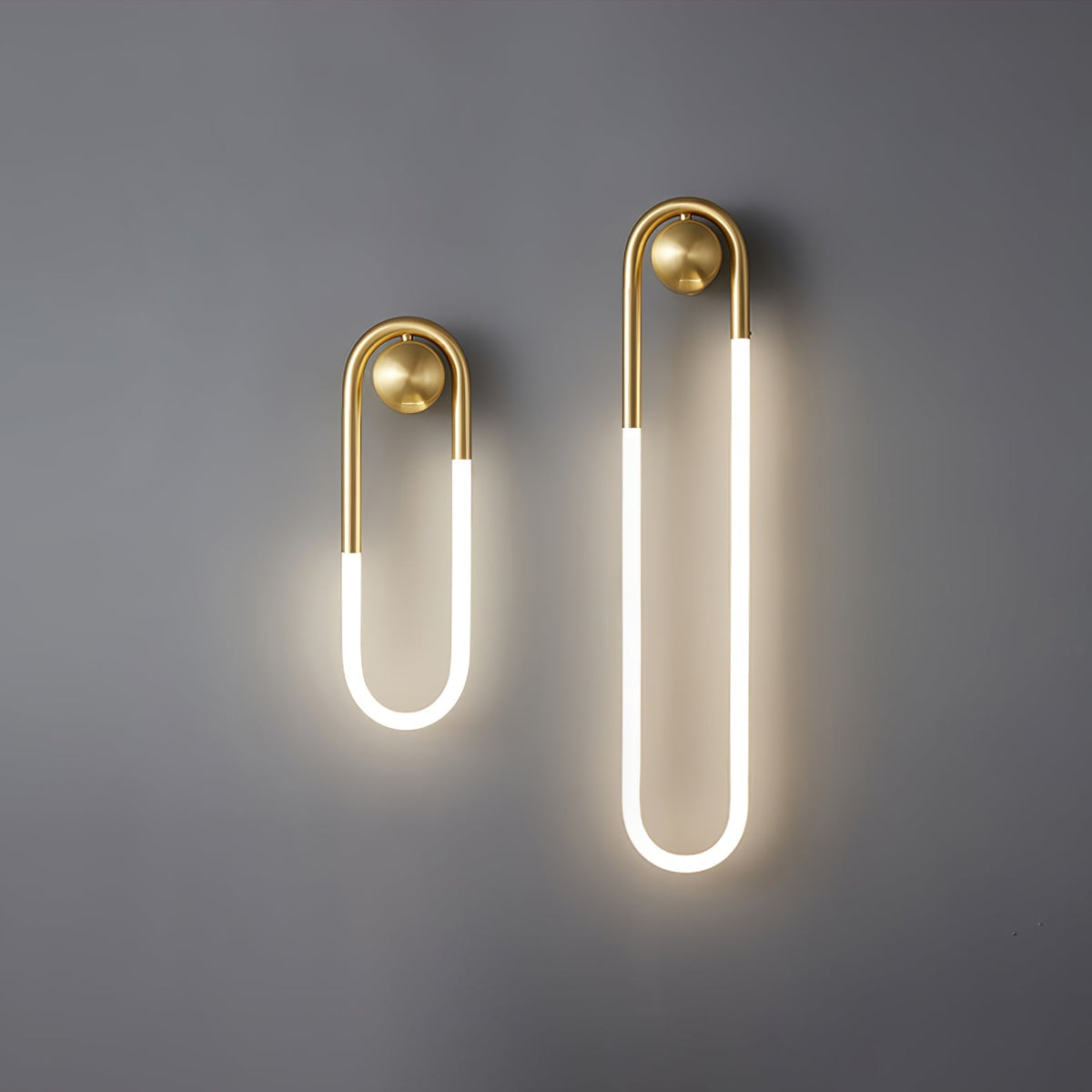 Aplique de Pared LED en Lazo de Latón o Negro Minimalista