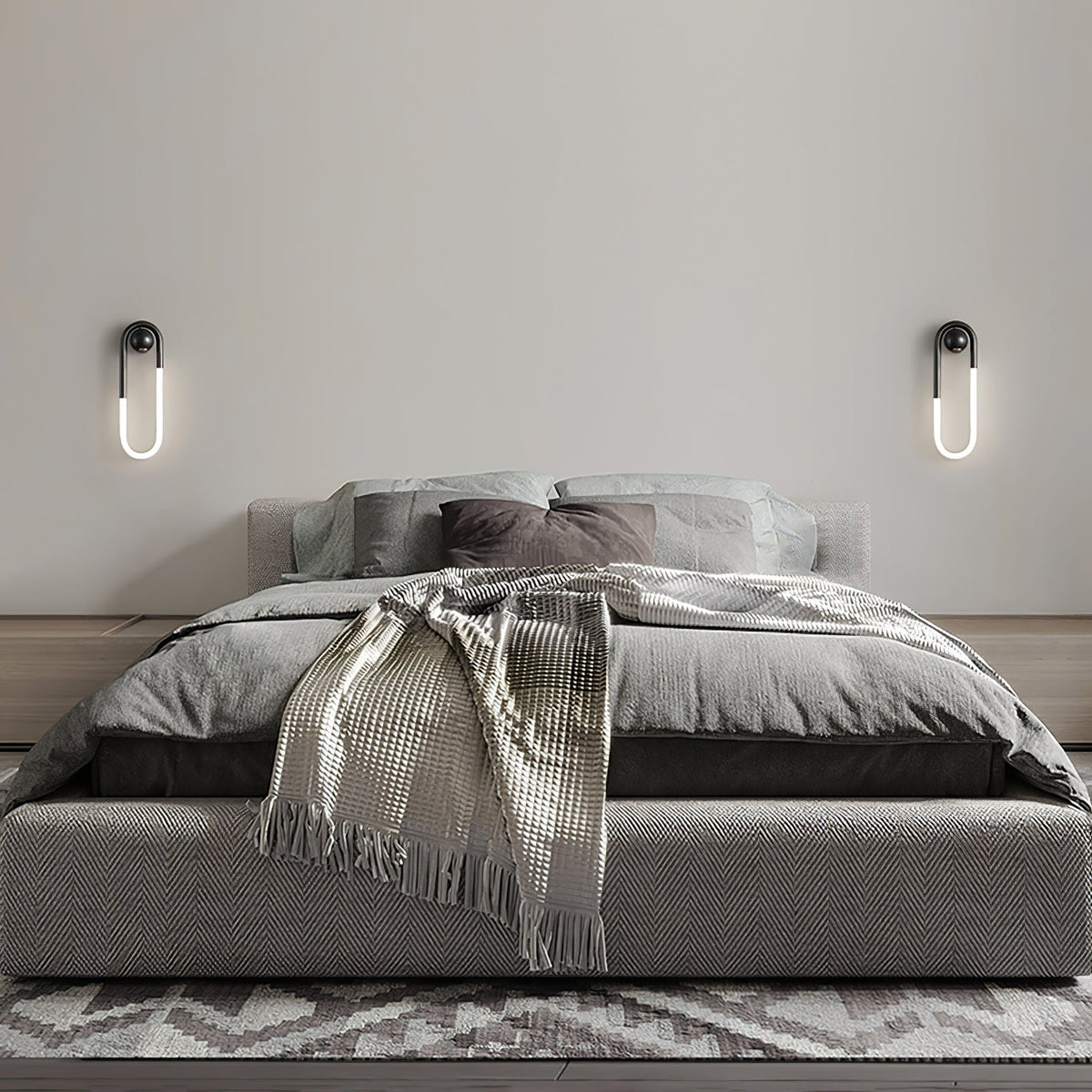 Aplique de Pared LED en Lazo de Latón o Negro Minimalista