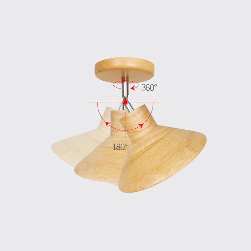 Lámpara de Techo NordicWood Cónica de Madera Natural Nórdica