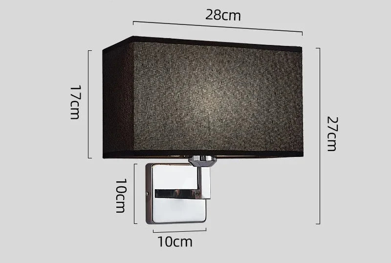 Aplique de Pared de Cabecera con Luz de Lectura E27 y Tela