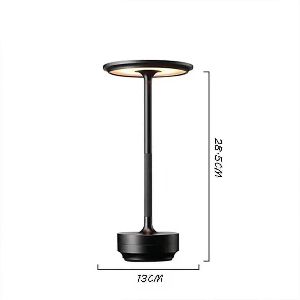 Lámpara de Escritorio LED Recargable Táctil de Aluminio