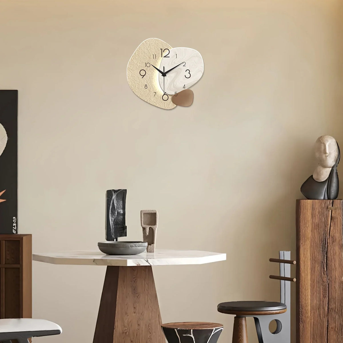 TempoStone Reloj de Pared Moderno Silencioso de Cuarzo