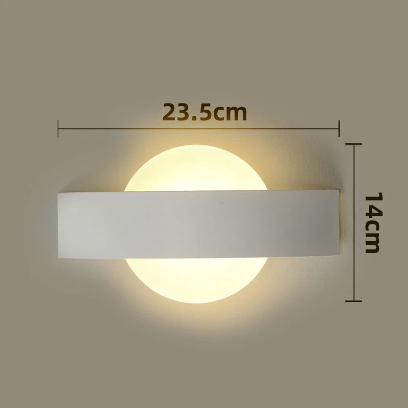 Aplique de Pared Acrílico Minimalista Redondo o Cuadrado