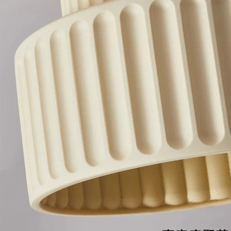 Plafón Nordic Ripple Escultural Acanalado de Luz Suave