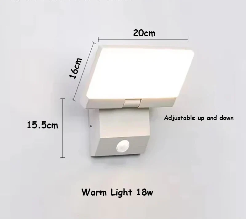 Aplique Exterior LumiFold LED IP65 con Sensor de Movimiento