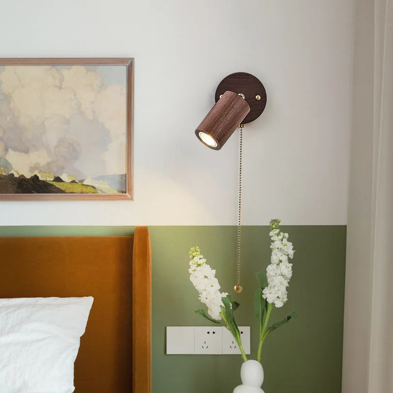 Aplique de Pared Arlo Foco LED Retro de Nogal y Latón