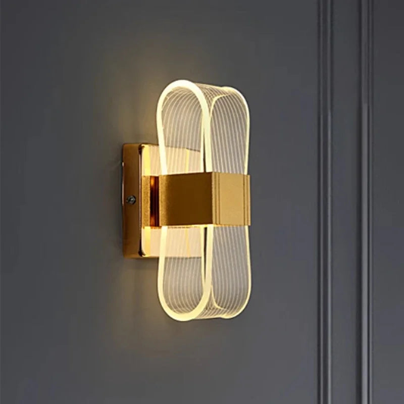 Aplique de Pared LED Nórdico de Lujo de Aluminio con Bucle