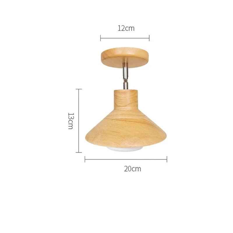 Lámpara de Techo NordicWood Cónica de Madera Natural Nórdica