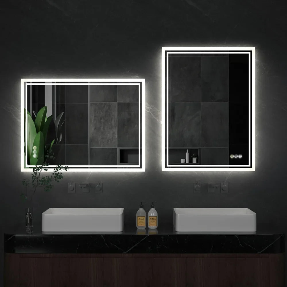 Espejo de Baño LED LuvoGlow Sin Marco Antivaho Regulable