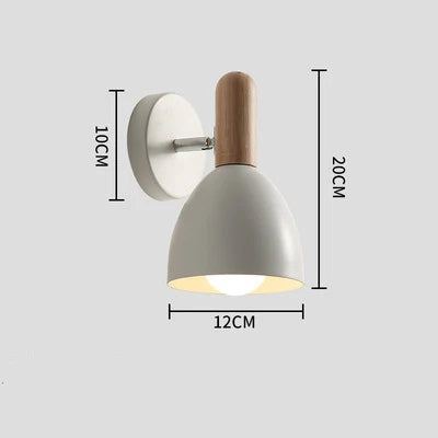 Aplique de Pared Nórdico de Madera Ajustable para Lectura