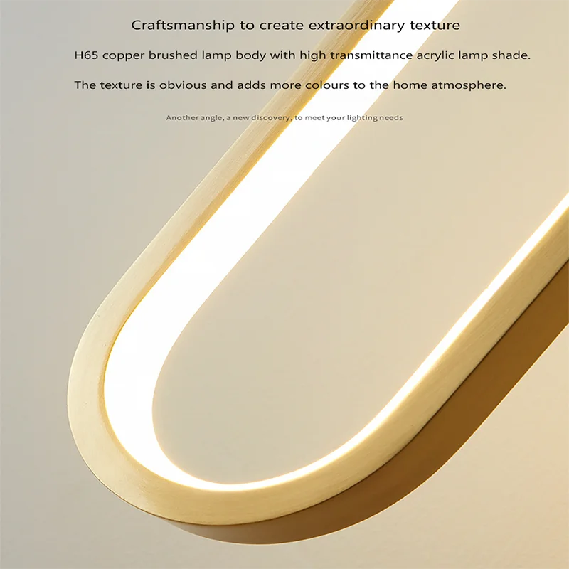 Lámpara Colgante LED Minimalista Ovalada Dorada o Negra