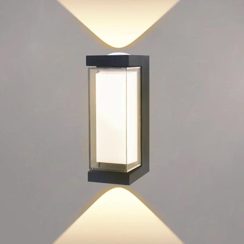 Aplique de Pared LED Exterior de Luz Arriba y Abajo Moderno