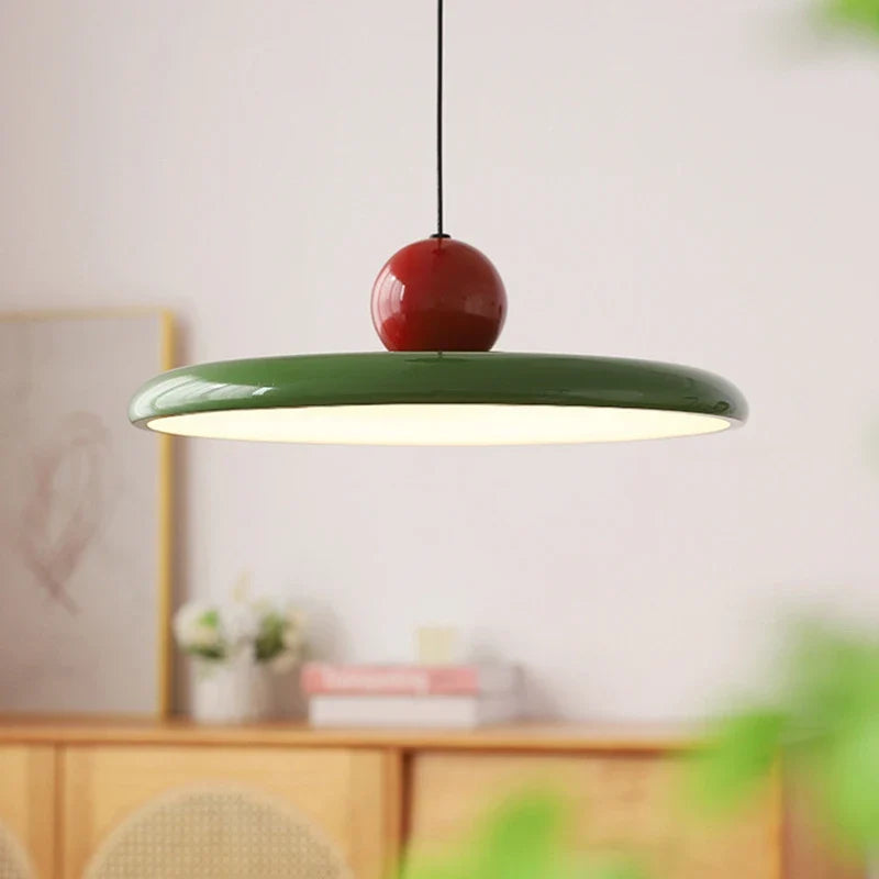 Lámpara Colgante Nórdica Platillo Volador LED Estilo Crema