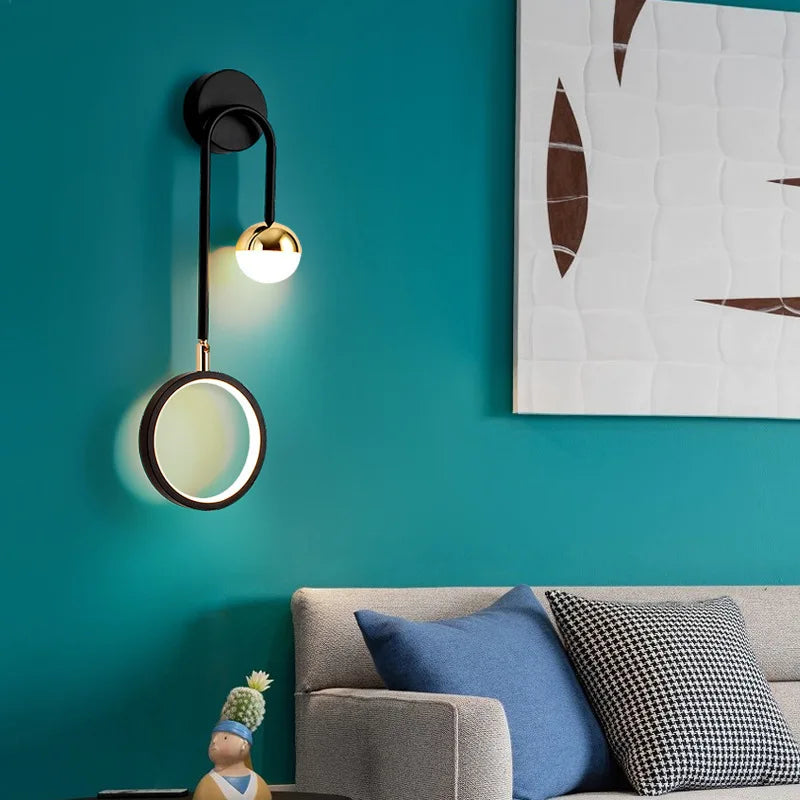 Aplique de Pared Orbis LED Nórdico con Difusor Circular