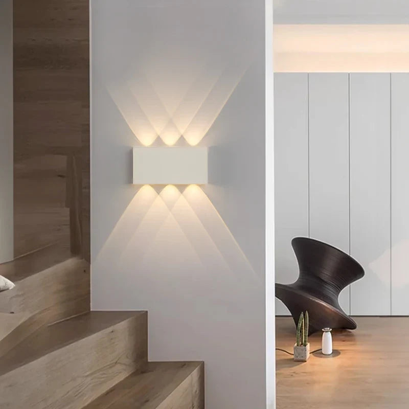 Aplique Recargable LumiBlock Efecto Madera Sin Cables