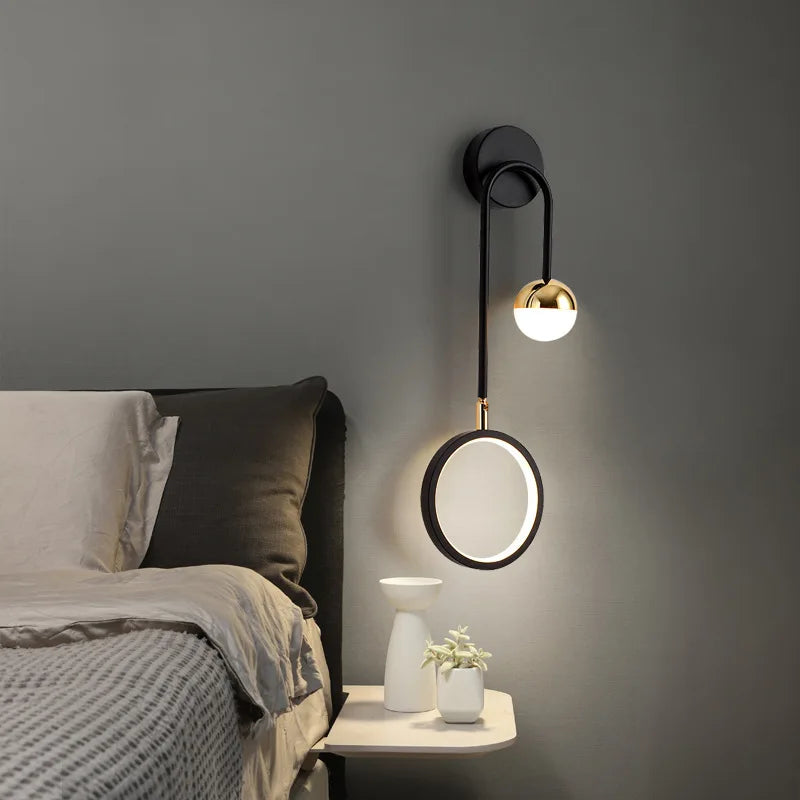 Aplique de Pared Orbis LED Nórdico con Difusor Circular