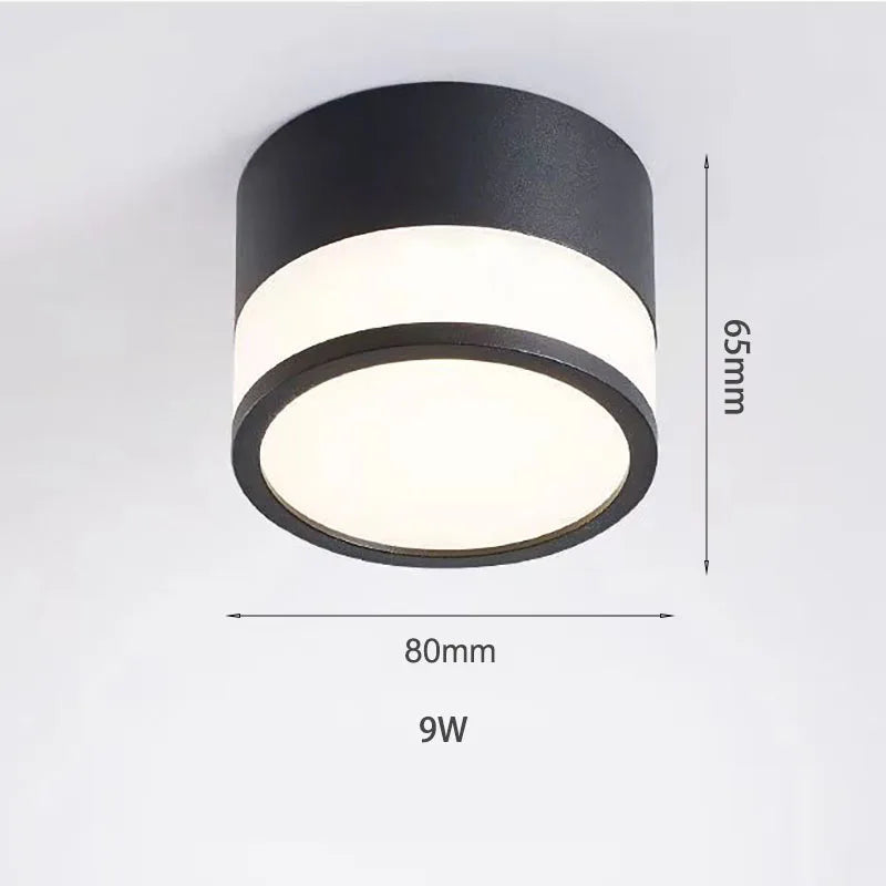 Foco LED de Superficie Nordic de 9 W o 15 W Blanco o Negro