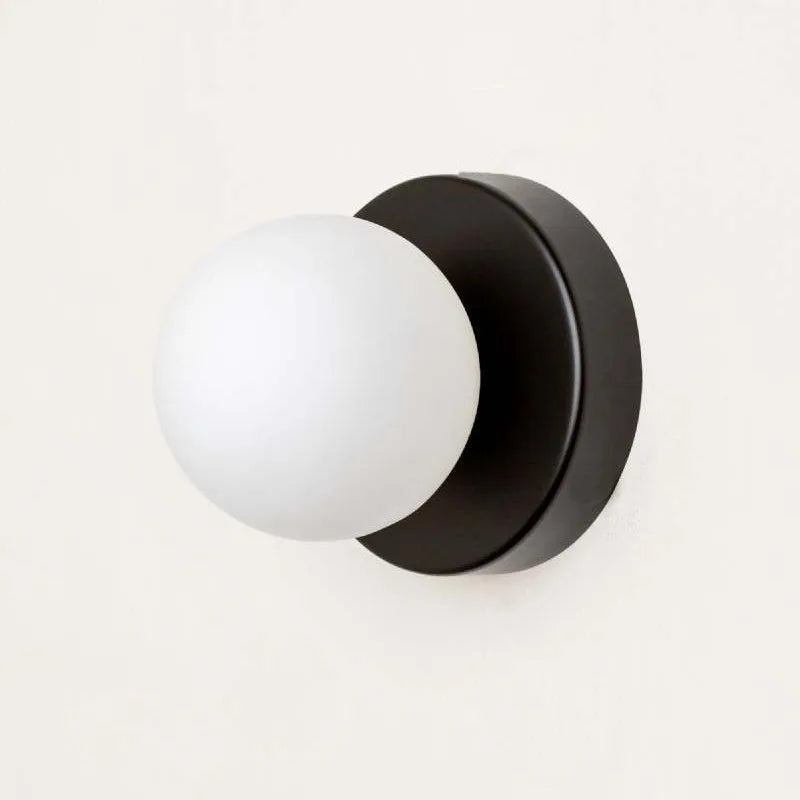Aplique de Pared LED Macaron con Globo de Vidrio de Colores