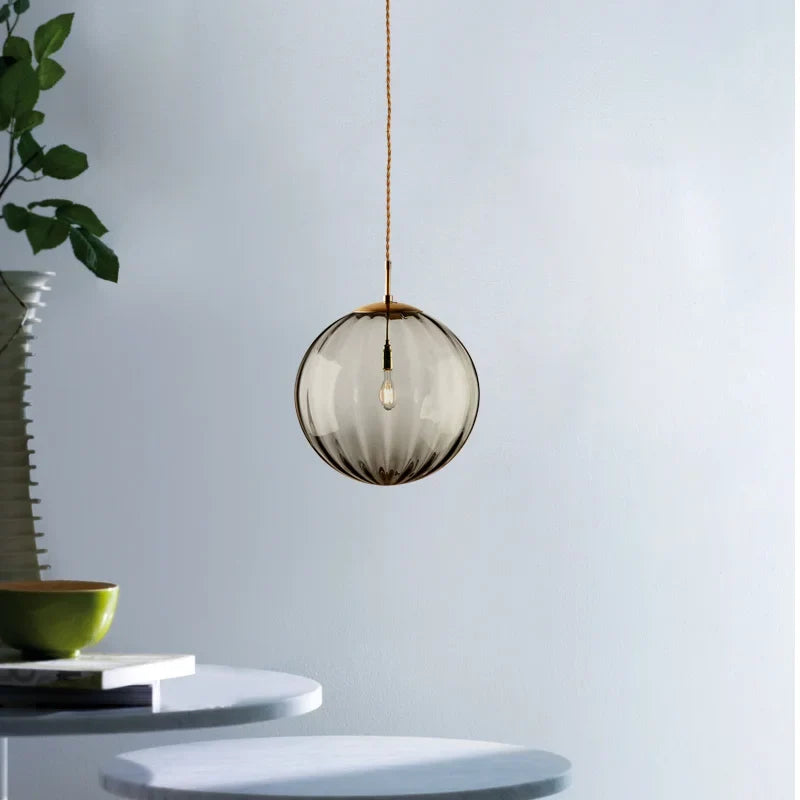 Lámpara Colgante Bola de Cristal Nórdica en 4 Colores